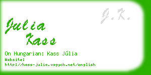 julia kass business card