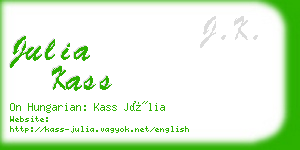 julia kass business card